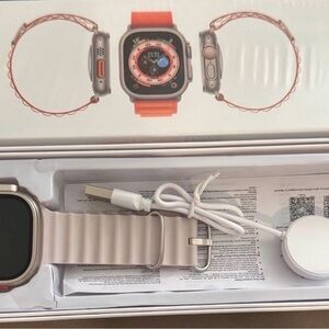 GS8 Ultra Smart Watch 49 MM Off-White,Titanium /Ceramic Case Crystal Sapphire